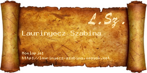 Laurinyecz Szabina névjegykártya