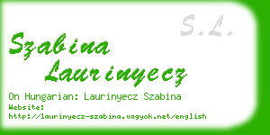 szabina laurinyecz business card